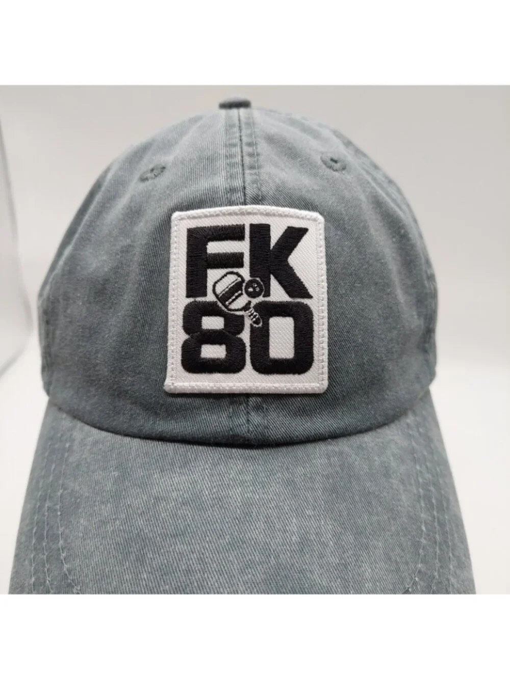 Fk80 Hat Patch Grey Hat Buckle Strapback FK 80
